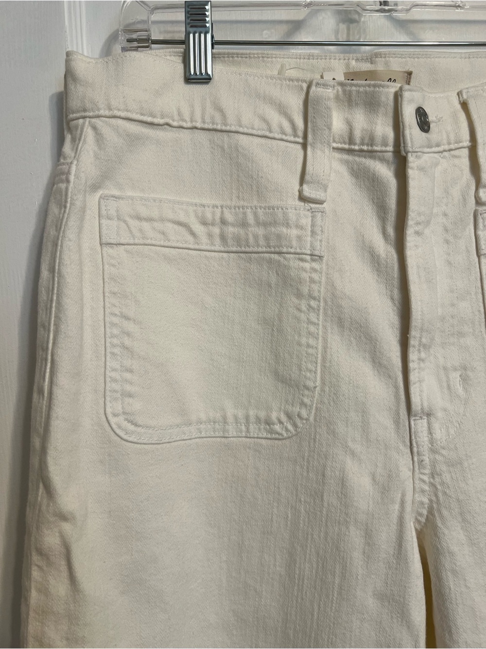 Madewell PERFECT VINTAGE WIDE LEG CROP JEAN in Off-White sz30 NWT - Picture 3 of 8